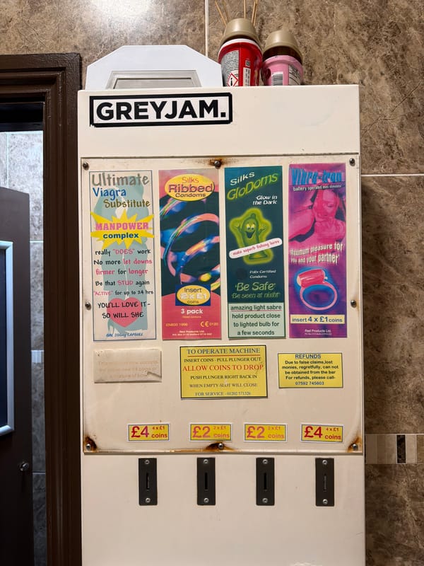 London pub patron documents vending machine, Guinness pints