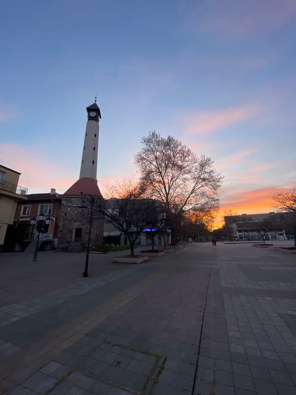 Pazardzhik Clock Tower documented in Bulgarian city center