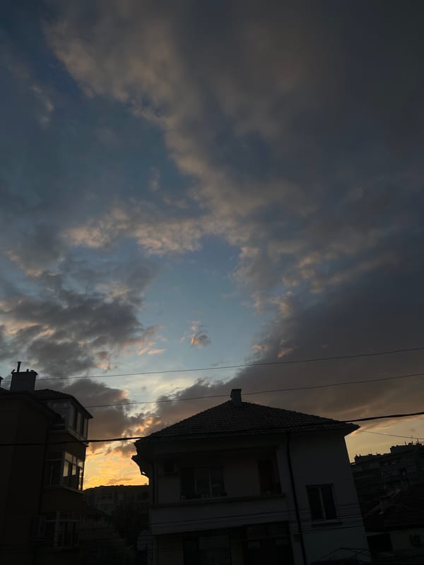 Dramatic cloud formations observed during dusk in Karnobat, Bulgaria