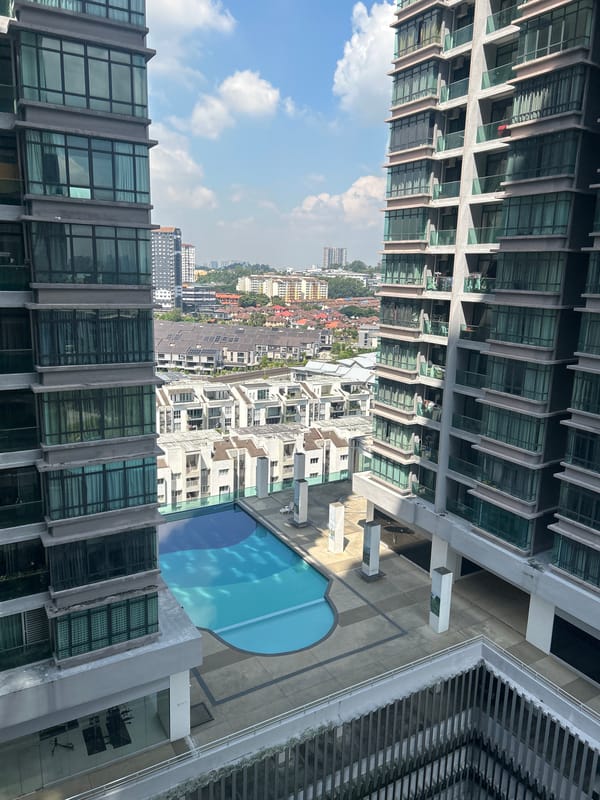 Early morning aerial views captured from Kuala Lumpur high-rise