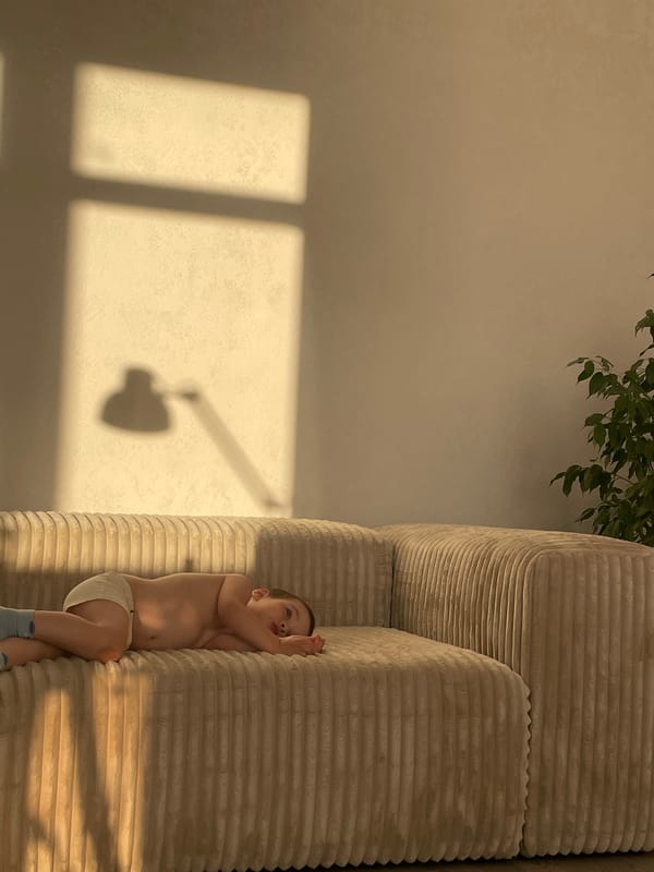 Baby moments at home, a Bengal cat, and city sunsets.