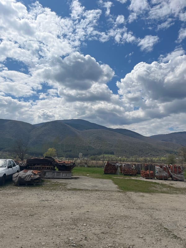 Spring landscape documented in rural Bulgaria mountains