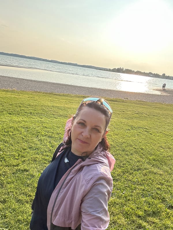 Chiemsee lakeside activity at golden hour