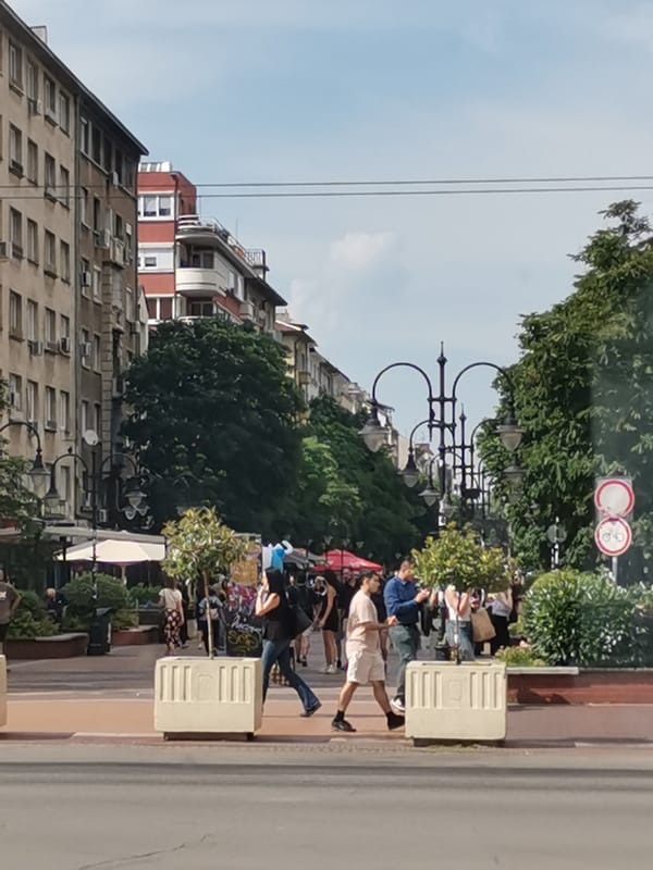 Everyday life documented across Sofia during afternoon hours