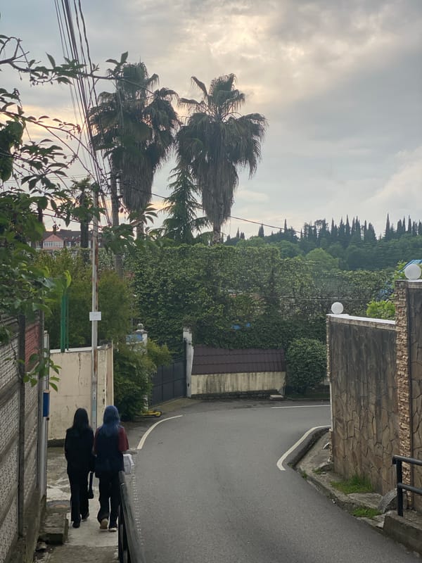 Resident documents quiet afternoon walk through Sochi neighborhoods