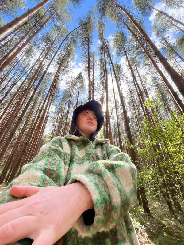 Mother and child enjoy forest outing in Chaikovsky, Russia