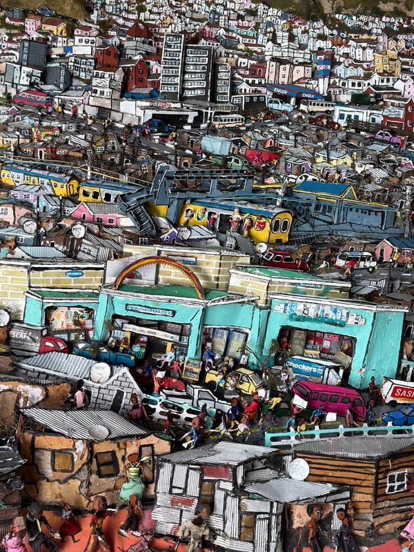 Cape Town artist displays miniature diorama and elephant sculpture