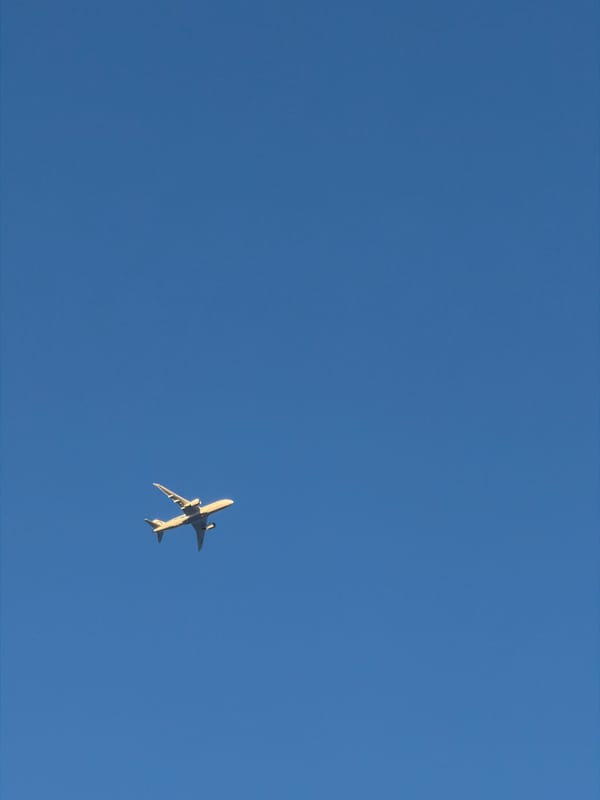 Commercial airplane spotted flying over Montreal at night