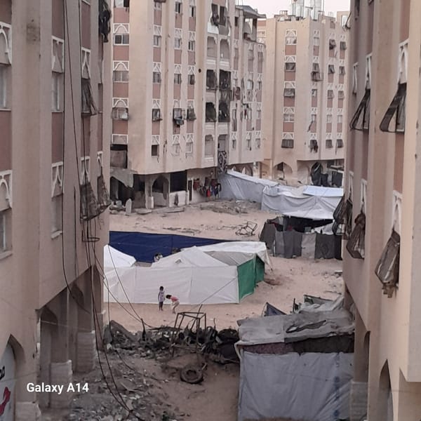 Children play in Khan Yunis streets amid ongoing displacement