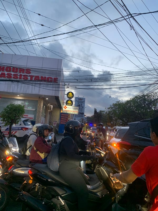 Routine morning activities documented at North Kuta convenience store