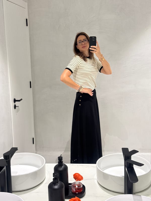 Woman takes bathroom selfie in Torres Vedras, Portugal