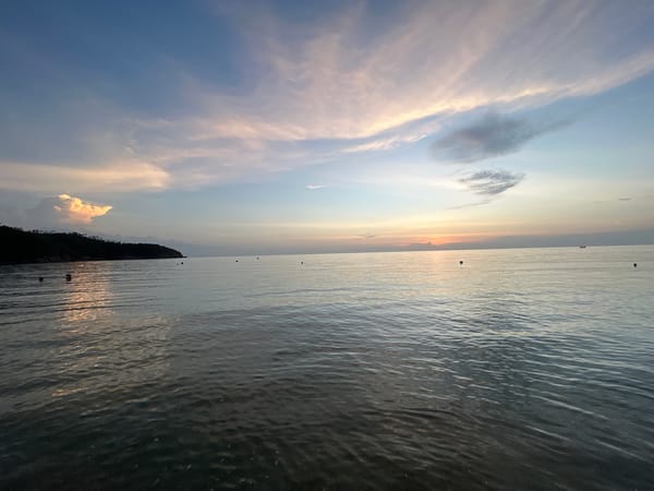 Dusk settles over a quiet Ko Pha-ngan beach