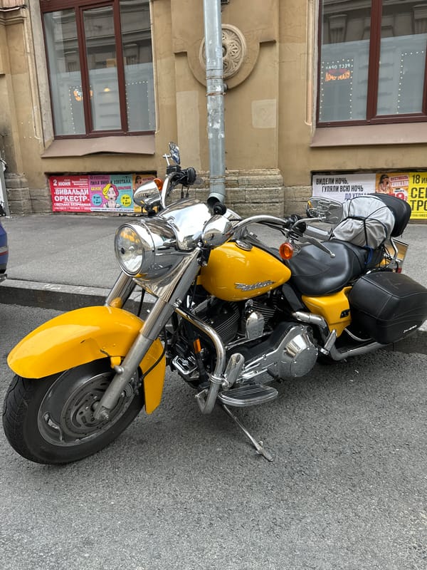 Flower-wrapped BMW, touring motorcycle spotted parked in Saint Petersburg