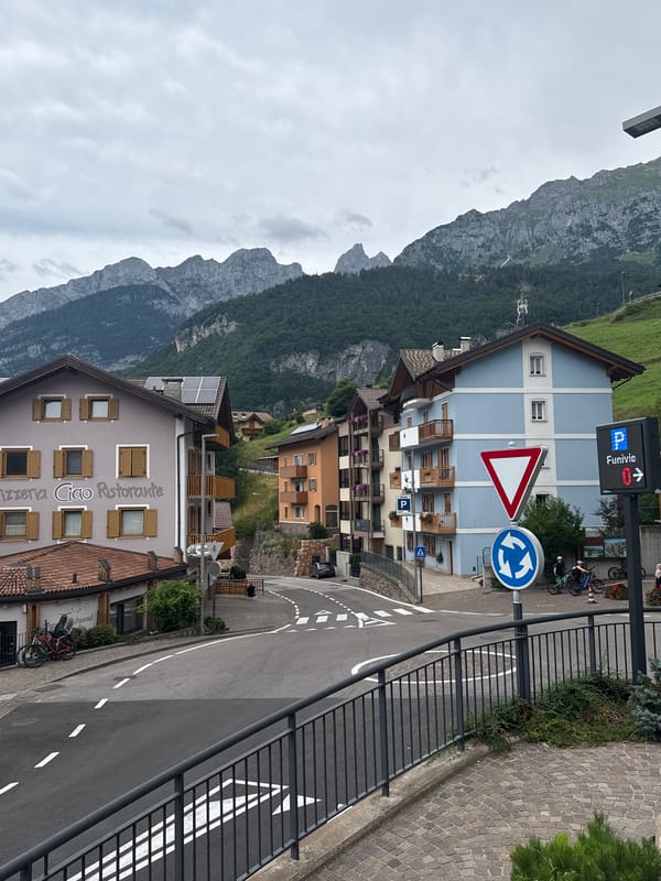 Summer morning around Molveno's lake, trails, and cable cars