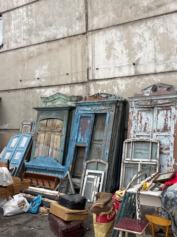 Architectural salvage and household items documented in Krasnoyarsk storage areas