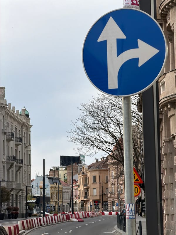Traffic sign observed on Belgrade street