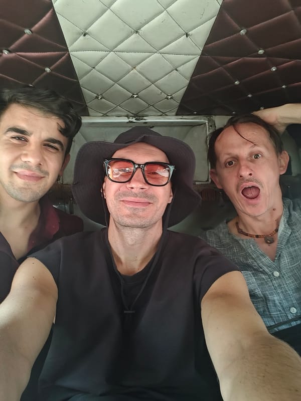 Three men visit Kolhapur temple, document markets and shopping