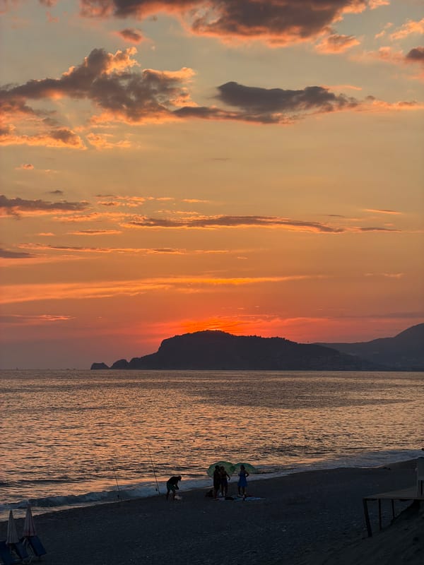 Alanya sunset and street scenes on a June evening