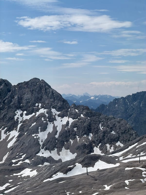 Summit morning in the Bavarian Alps above Garmisch-Partenkirchen