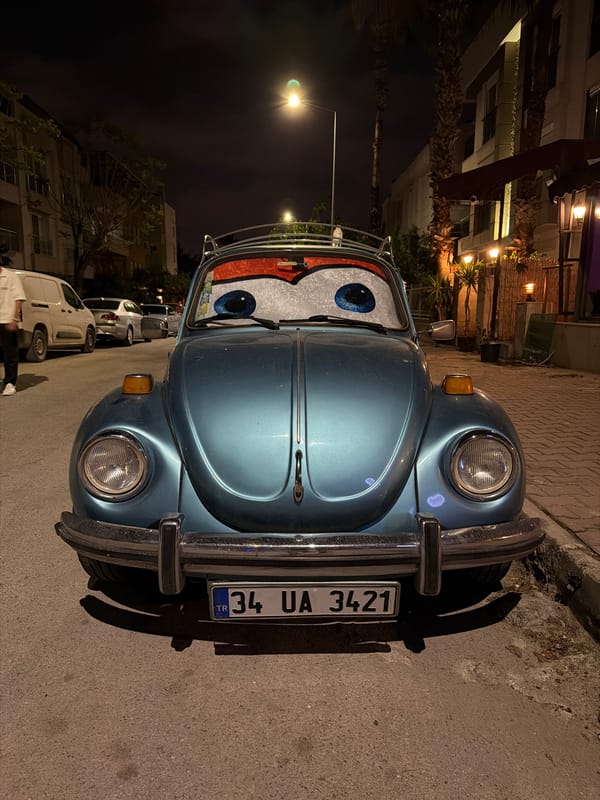 Classic Blue Beetle Spotted on Antalya Street