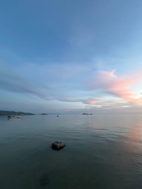 Sunset over Ko Pha-ngan's coast, multiple angles
