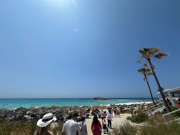 Crowded morning at Nissi Beach, Ayia Napa