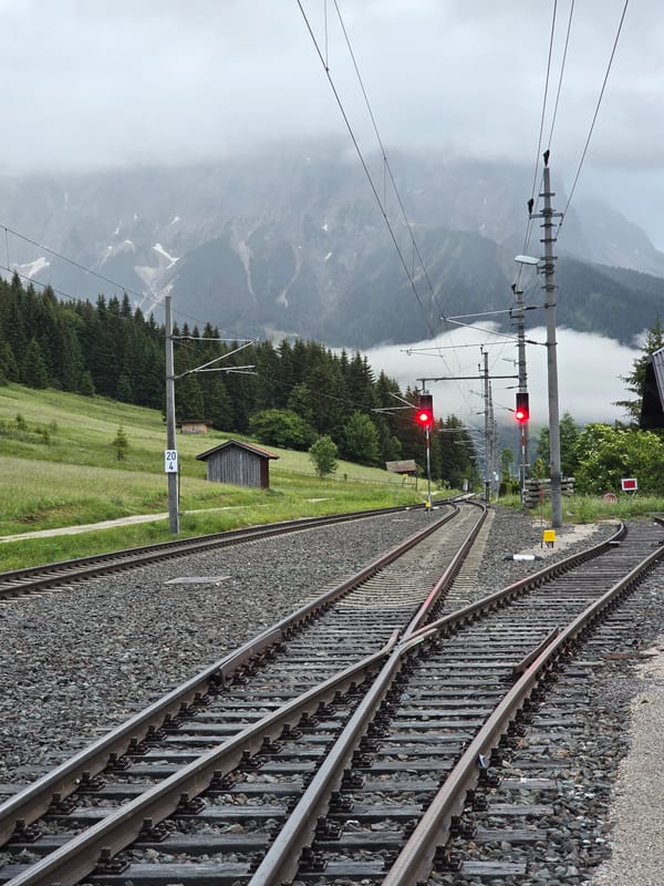 Observer Documents Railway Infrastructure in Alpine Village Lermoos