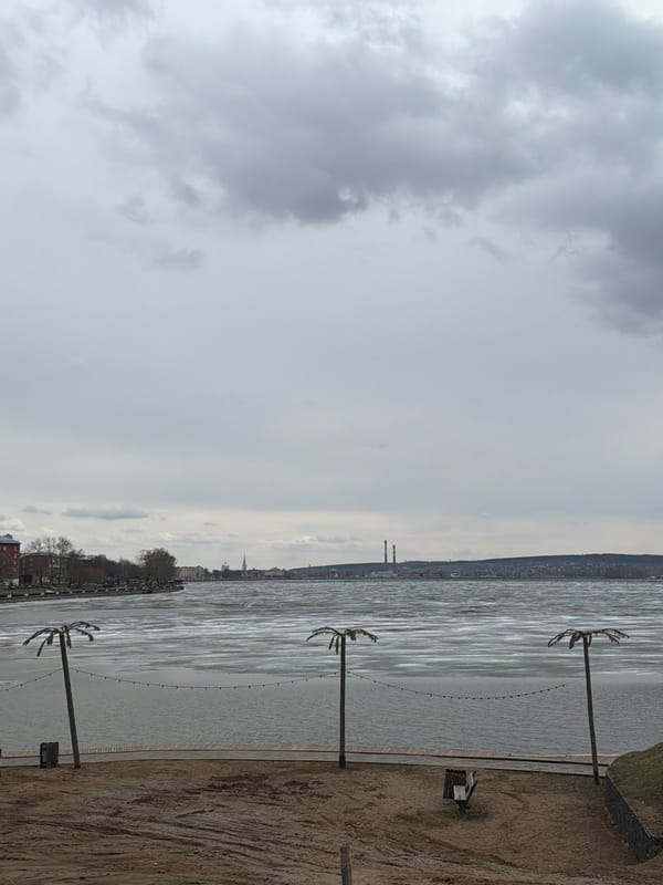 Morning documentation of Votkinsk waterfront and urban landscape