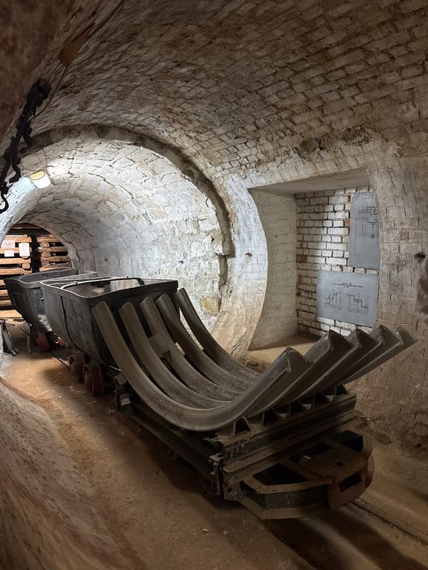 Visitor documents mining museum exhibits in Pernik, Bulgaria