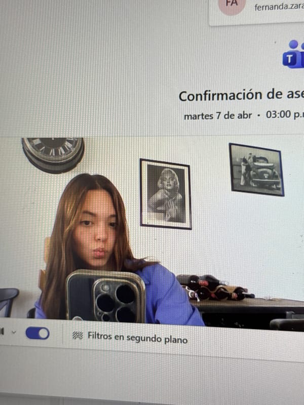 Woman leaves desk in home office in Mexico