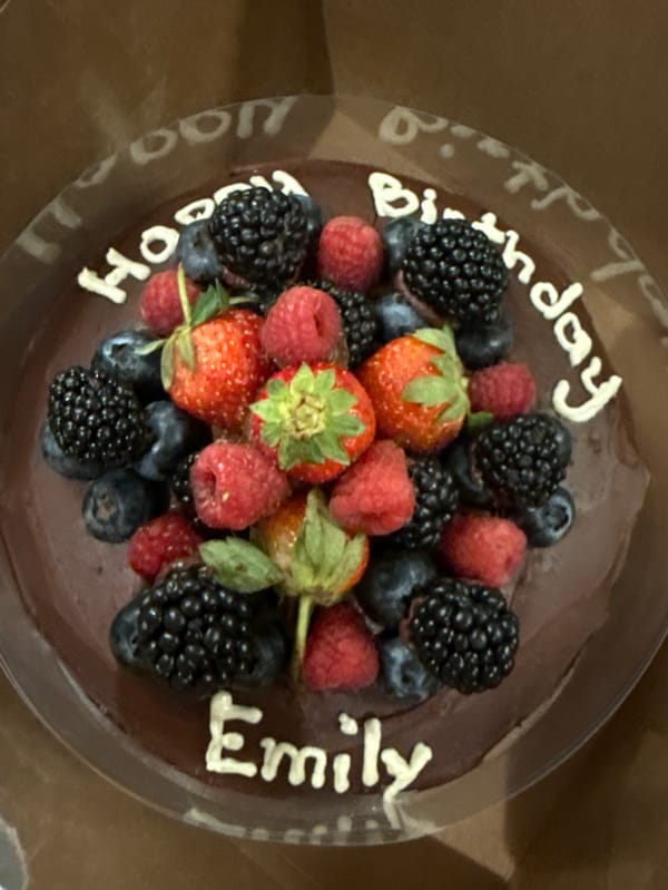 Berry-topped chocolate cake spotted in Dubai