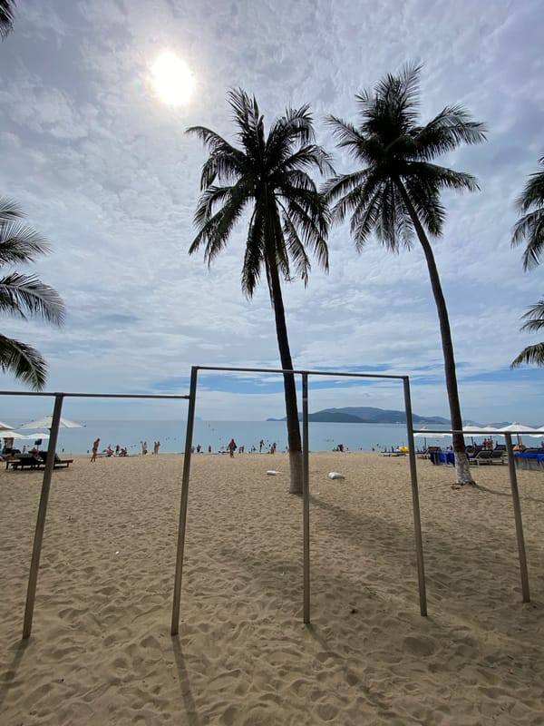 Nha Trang beachfront on a sunny July afternoon
