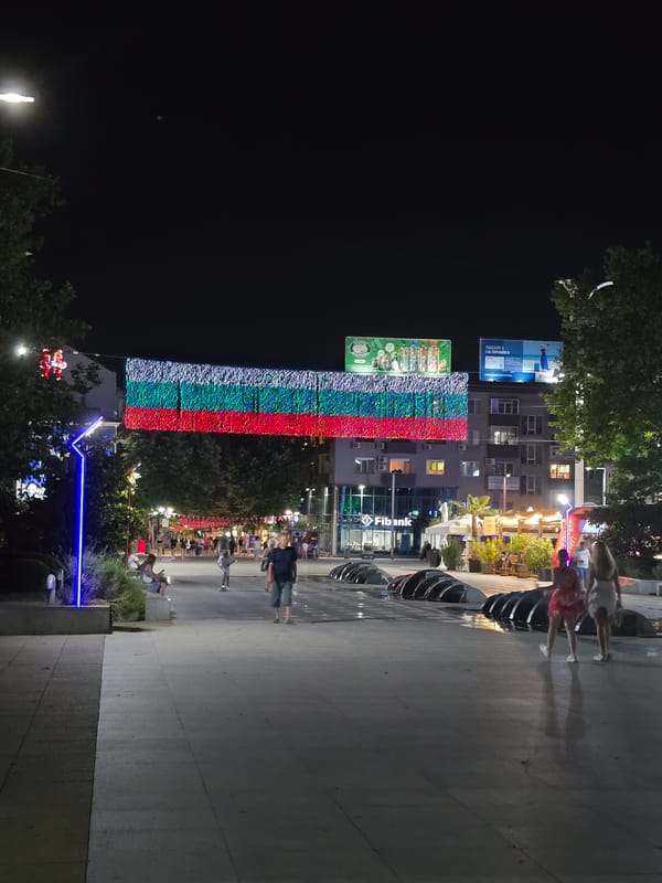 Live music and lights on a festive summer night in Burgas