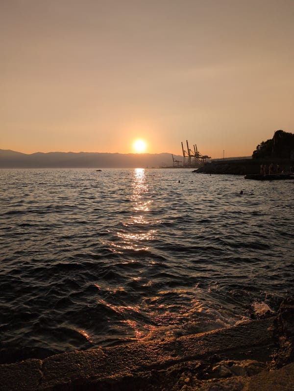 Golden hour on the Adriatic, Rijeka waterfront
