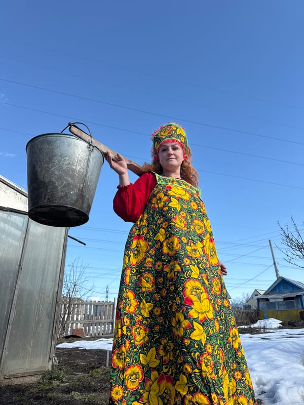 Traditional Russian dress, food preparation documented in Chaikovsky