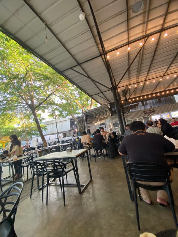 Outdoor dining scene documented across Lhokseumawe, Indonesia establishments
