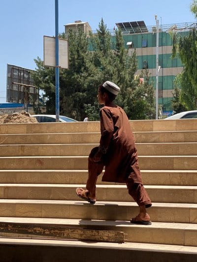 Boy with bicycle observed in Kandahar, Afghanistan