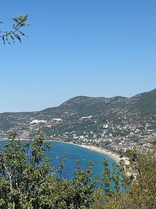 Morning views from Alanya Castle over the Mediterranean coast