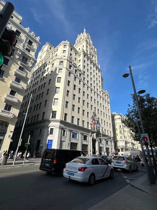 Routine Madrid street life and artist studio documented