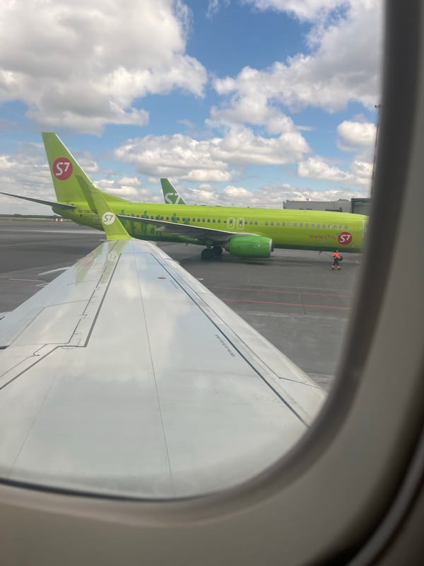 Passenger captures S7 Airlines plane from aircraft window