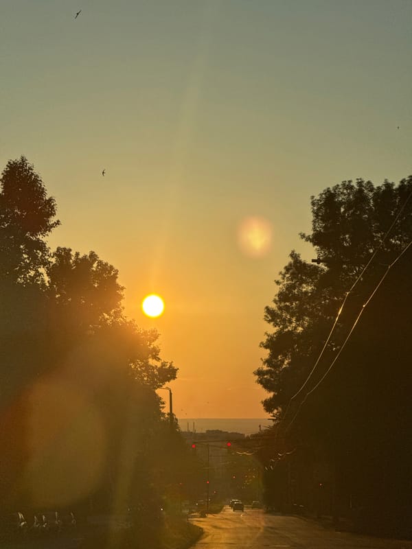 Sunset scene observed in Pleven, Bulgaria