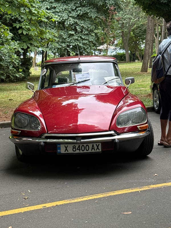 Vintage classics parked in Burgas on a quiet July morning