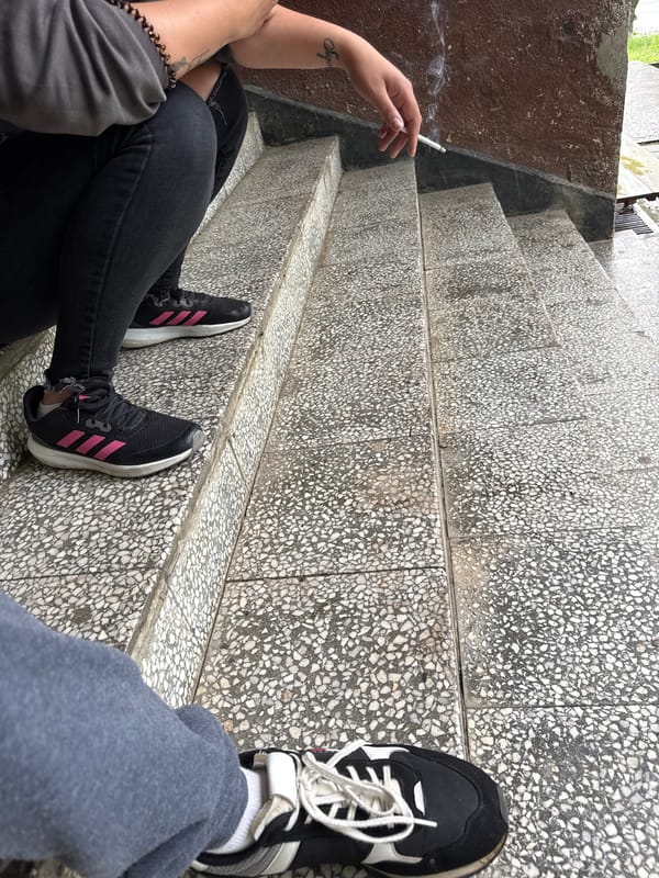 Casual street scenes documented in Lovech, Bulgaria