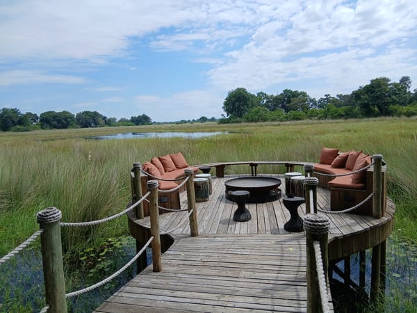 Lodge facilities documented in Botswana's Okavango Delta region