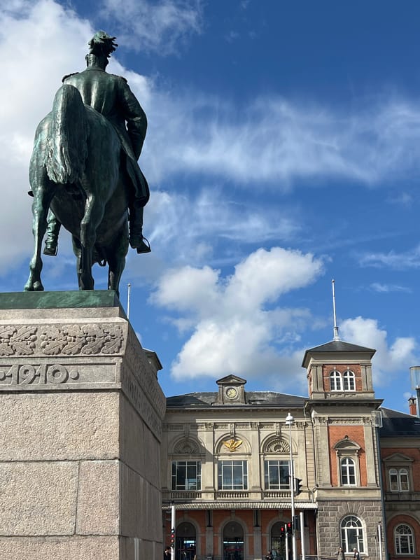 Equestrian statue documented in Aalborg, Denmark