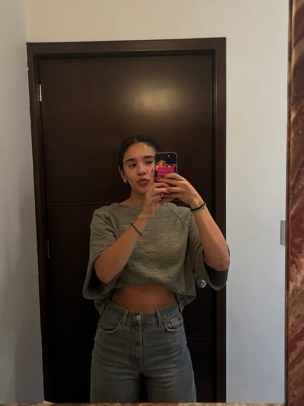 Mirror selfies and a stone courtyard in Tlaxcalancingo