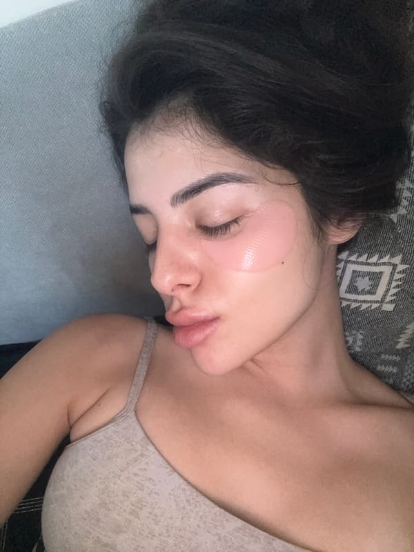 Skincare routine moment, under-eye patches, Plovdiv