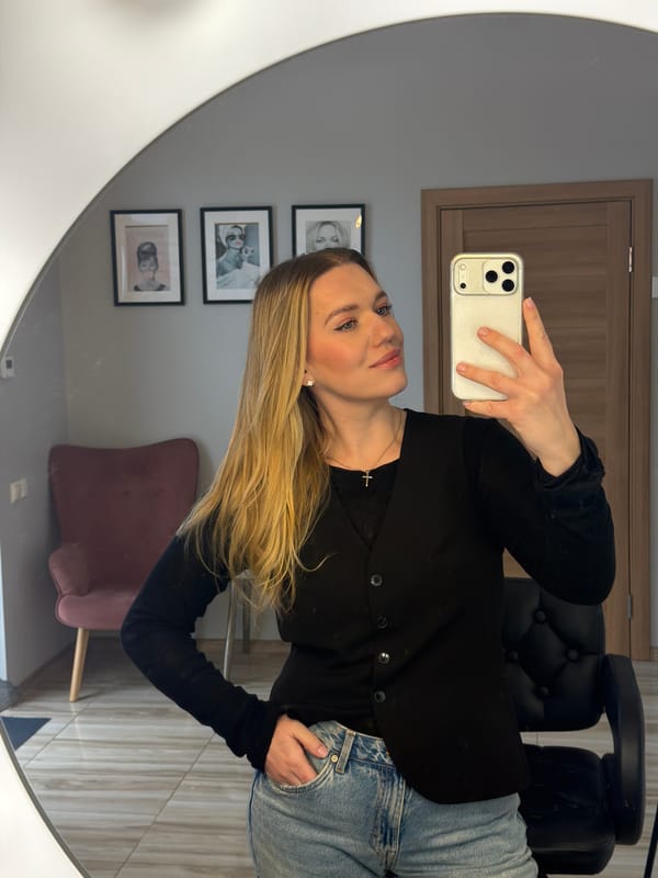 Woman photographed at multiple Riga locations during morning hours