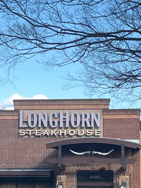 Longhorn Steakhouse spotted in Newburgh during partly sunny day