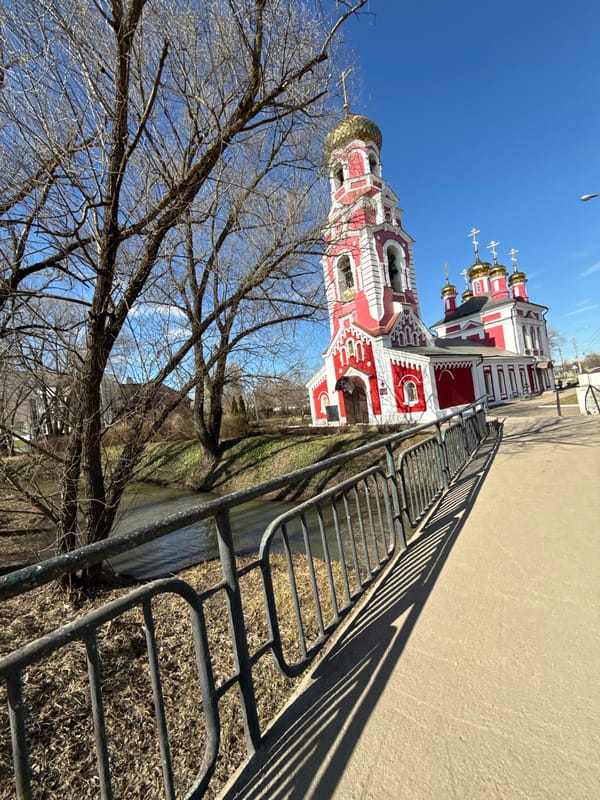 Spring day documented in historic Dmitrov, Russia